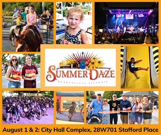 Summer Daze 2025 is August 1 and 2 at the City Hall complex off Stafford Place.