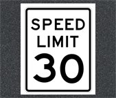 The new speed limit on River Road is 30 miles per hour.