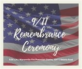 A photo of an American flag to promote the 911 Remembrance Ceremony on Wednesday, September 11.