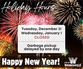 A photo of fireworks for a post about the City's holiday hours.