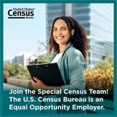 A photo of a U.S. Census field worker.