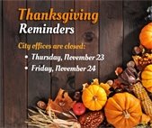 A photo of a fall harvest for Thanksgiving.