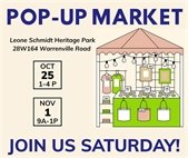 The City's first Pop-Up Market for small businesses is Saturday, October 25.