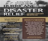 A flier for Hurricane relief. $25 gift cards or cash donations accepted at the October 23 Burger & Cruise Night.
