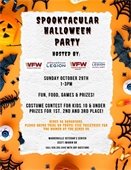 A flyer for the VFW Halloween Party October 29.