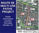 An image of a map for the Route 59 Multi Paths Project.