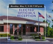  A photo of Warrenville City Hall to publicize an elected official's reception May 5, 2025.