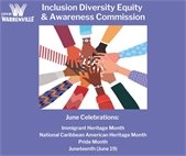 A graphic showing hands belonging to people of different backgrounds, to highlight diversity in the community.