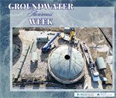 An aerial photo of construction of the City's newest well off Route 59.