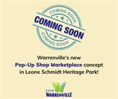 Coming Soon: Warrenville's Pop Up Shop concept in Leone Schmidt Heritage Park.