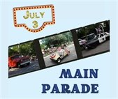 A graphic showing the July 3 parade to remind participants to fill out their application.