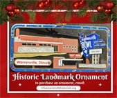 A photo of this year's historic ornament from Warrenville Historical Society.