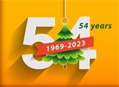 A graphic for Christmas Sharing, which celebrates its 54th year.