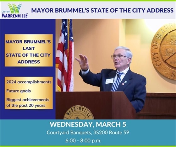 A photo of Mayor Brummel to promote the 2025 State of the City Address on March 5.