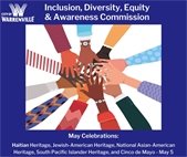 An image to promote federal heritage months in May 2024.