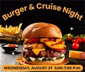 Burger and Cruise Night with Bingo is August 27, 5:00-7:30 p.m. at the Warrenville VFW.