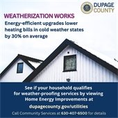 A photo of a house to illlustrate the county's weatherization program.