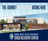A rendering of the DuPage County Crisis Recovery Center that will open in 2025.
