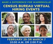 An image of a diverse group of men and women to promote U.S. Census Bureau is hiring field workers.