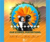 An illustration of a Native American woman and child to raise awareness of National Native American Month in November.