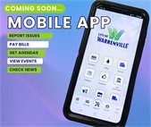  A photo of a cell phone showing the City's new Citizen Engagement app.