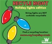 An image of holiday lights for information about recycling those items.