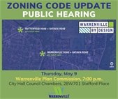 An image of a map showing the areas that will be focus of the May 9 Plan Commission public hearing.