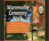 A graphic to promote the Warrenville Cemetery Walk on Sunday, October 20.