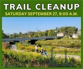The fall trail cleanup is Saturday, September 27, 9:00-11:00 a.m.