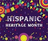 A graphic for Hispanic Heritage Month, which is September 15 to October 15.