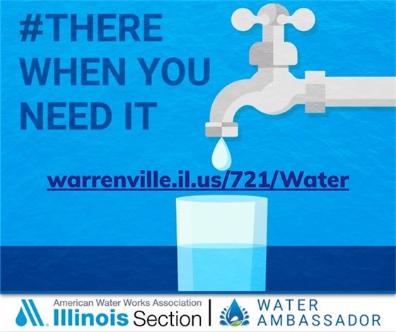 A graphic of water coming out of a tap for Drinking Water Week.