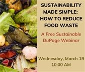 A photo of food waste to promote a free webinar on how to reduce such waste.