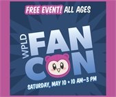 A flyer for the library's FanCon event May 10 for people who love movies, comics, books, and games.