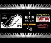 Dueling Pianos event is August 15 at the Warrenville VFW.
