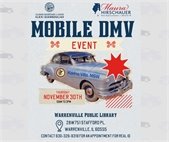 A flyer for a Mobile DMV event November 30.