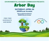 A graphic for the City's Arbor Day celebration April 19, 2025.