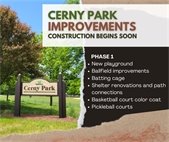 A graphic showing Cerny Park where upgrades are planned in 2025.