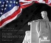 An image of an American Flag and the Lincoln Memorial for Presidents Day.