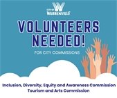 An image of hands raised in the air to go with a call for volunteers for City commissions.