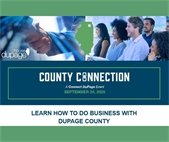 Small businesses can learn how to do business with DuPage County at a September 24 event.