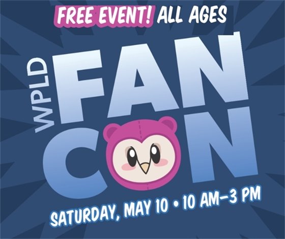 A graphic for Warrenville Public Library's FanCon event May 10.