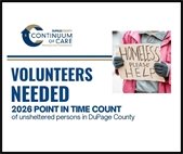 Volunteers needed to help count the homeless population in DuPage County January 28-29.