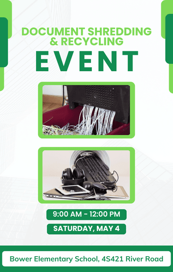 Document Shredding and Electronics Recycling event May 4