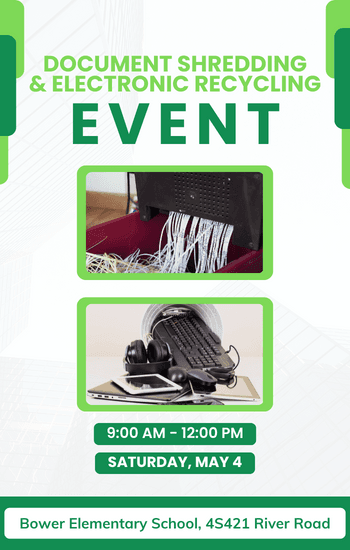 Document Shredding and Electronics Recycling event May 4