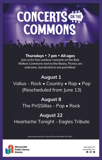 Concerts on the Commons schedule summer 2024