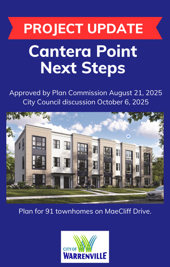 Cantera Point townhomes update; next meeting is October 6.